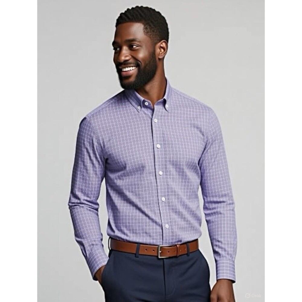 Cutter & Buck Tailored Fit Performance Button-Down Shirt Majestic Size S NWT!